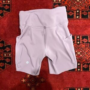 Lululemon Athletica Purple High-Waisted Bike Shorts